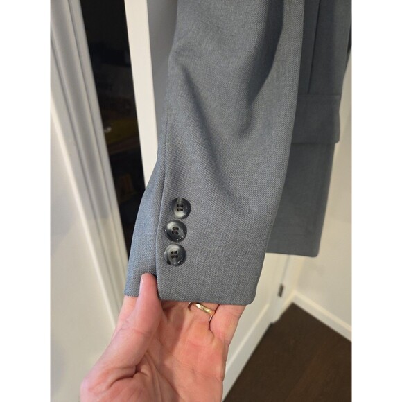 #59 Vintage Frank C Wise Maine 3 piece men's suit Gray Plaid slacks vest tie - Picture 3 of 16